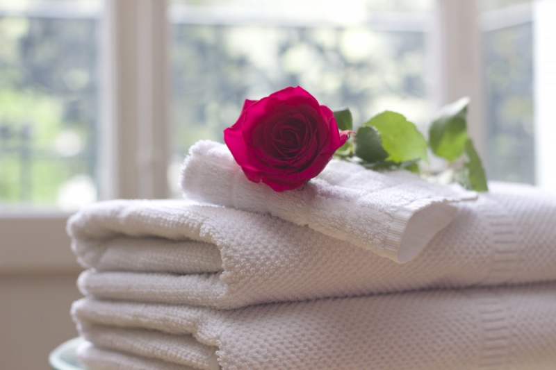 chambre-hote-CAGNES SUR MER-min_towel_rose_clean_care_salon_spa_white_bath-731641